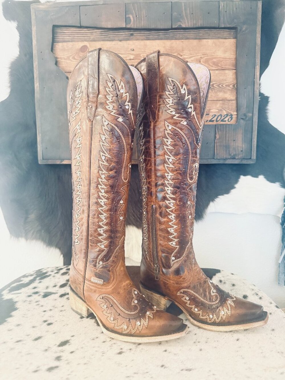Rock'Em - Jazmin Tall Snip Toe - W5 ($340 MSRP)
